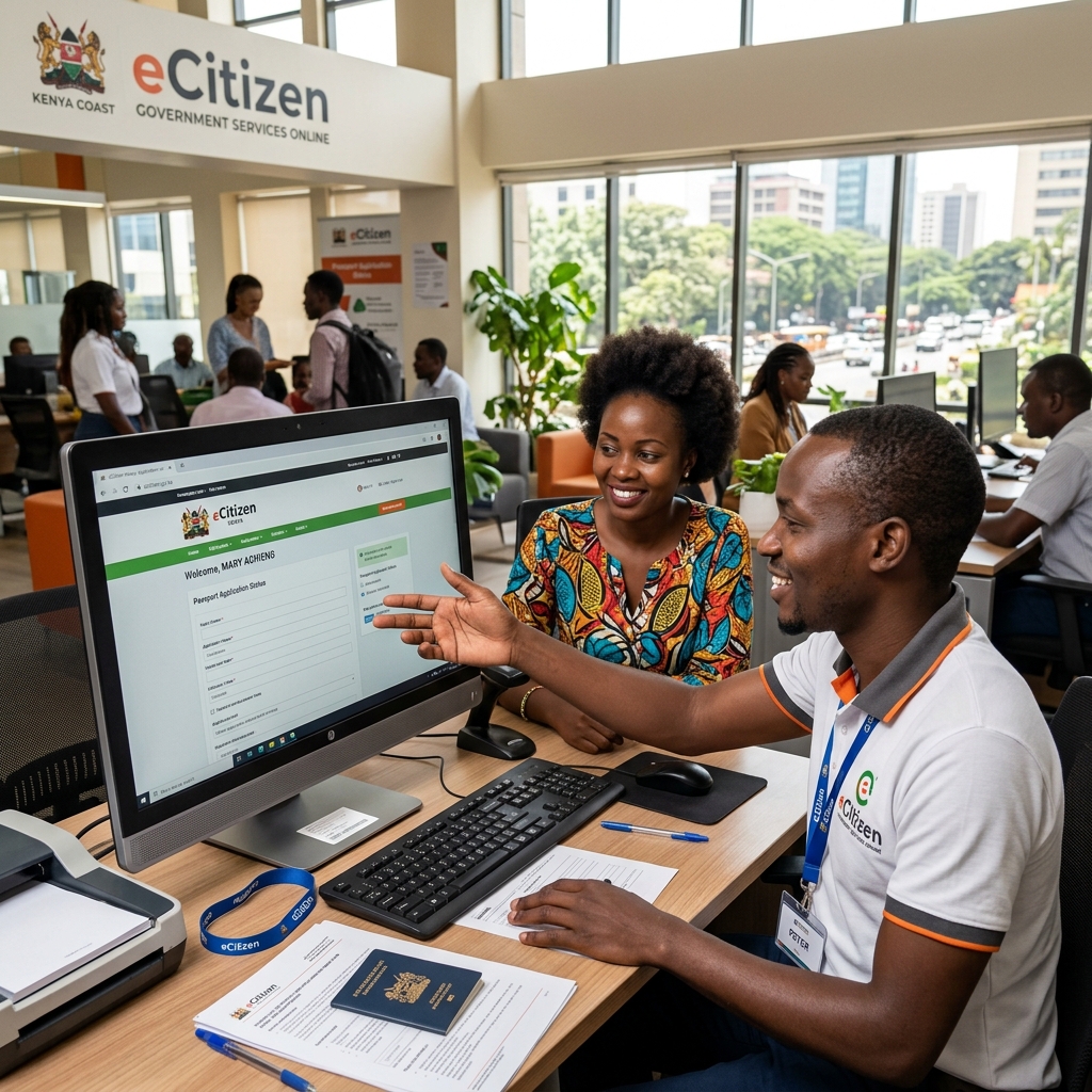 BoraTech Staff Assisting Customer with eCitizen Portal