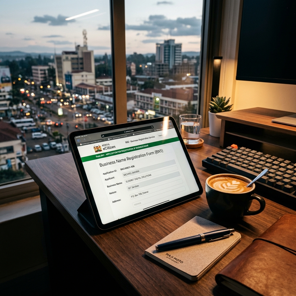 Business Name Application on eCitizen BRS Portal